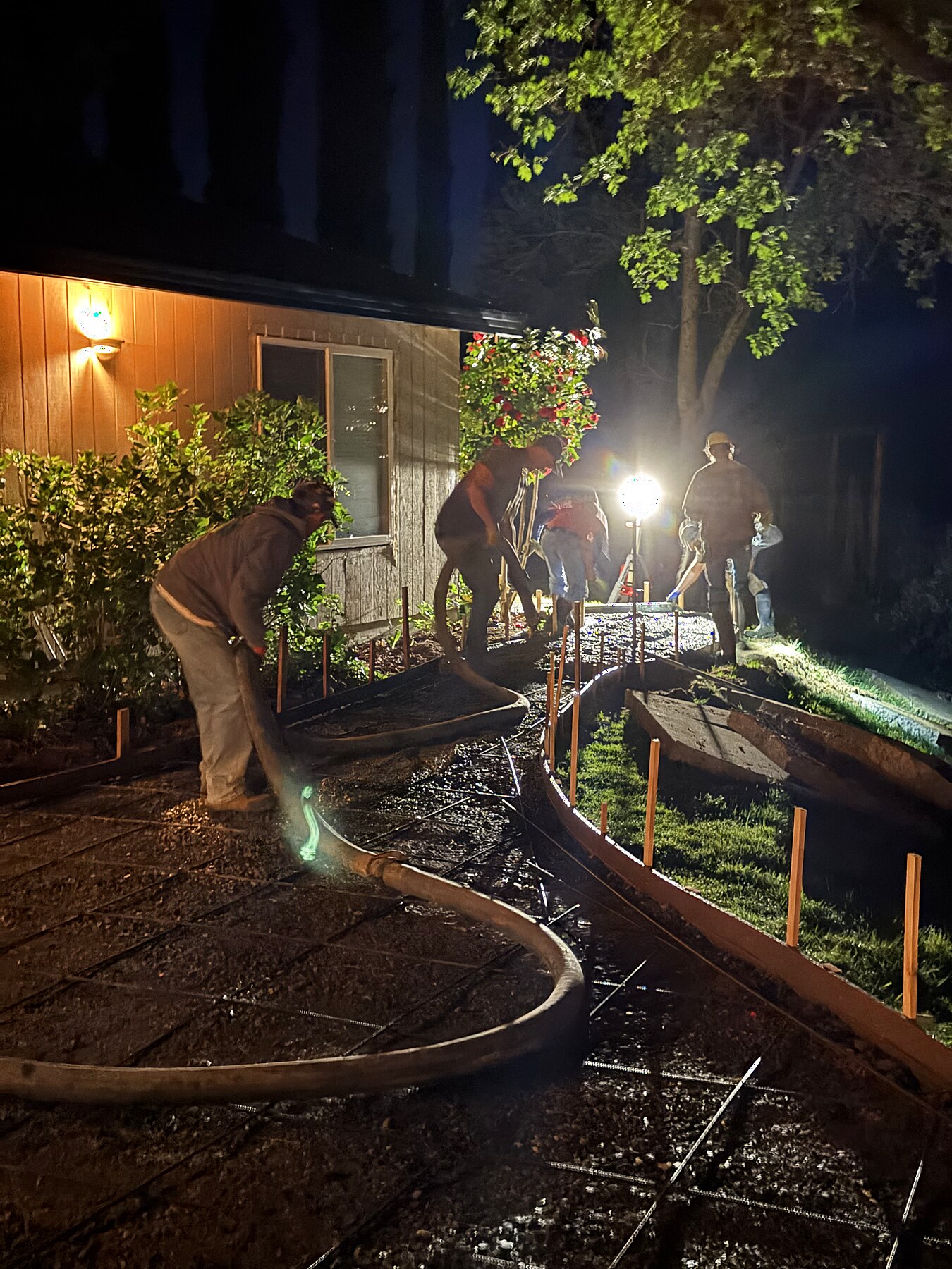 Night-Shift Concrete Pour