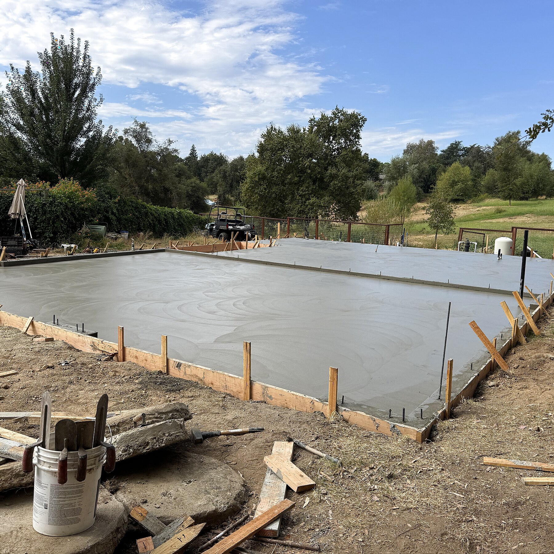 Hand-Troweled Concrete Slab